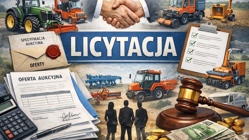Powiększ: licytacja, maszyny rolnicze