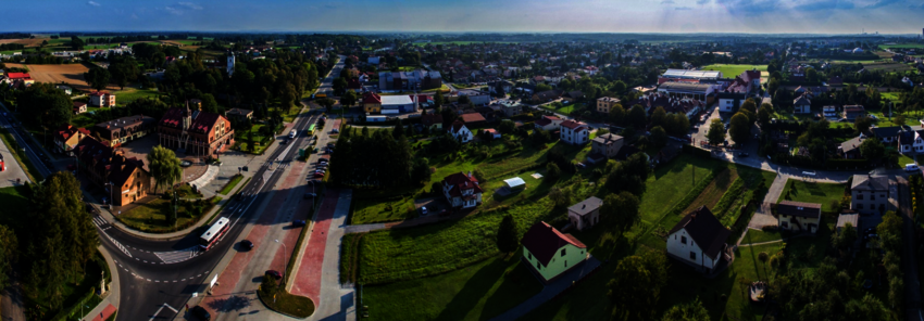 Powiększ: gmina Pawłowice z lotu ptaka