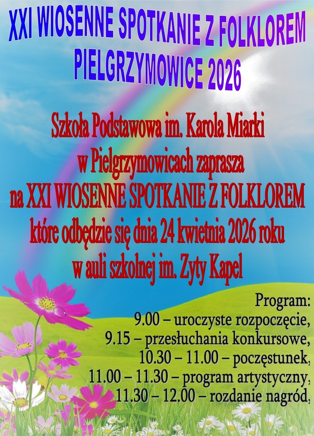 24 kwietnia 2026 r. w Szkole Podstawowej im. Karola Miarki w Pielgrzymowicach
